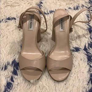 Steve Madden Nude Block Heel